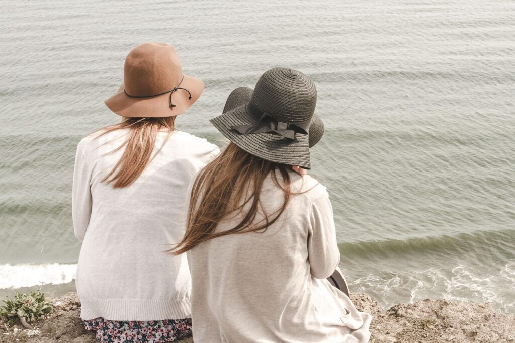 beach hats women pair couple 1868132